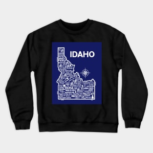 Idaho Map Crewneck Sweatshirt